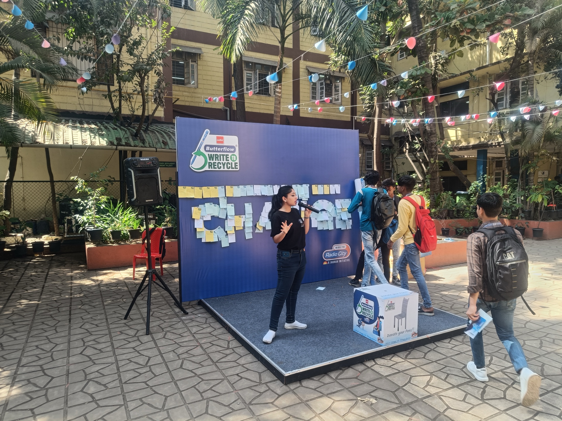 Cello Butterflow Write to Recycle Campus Activation