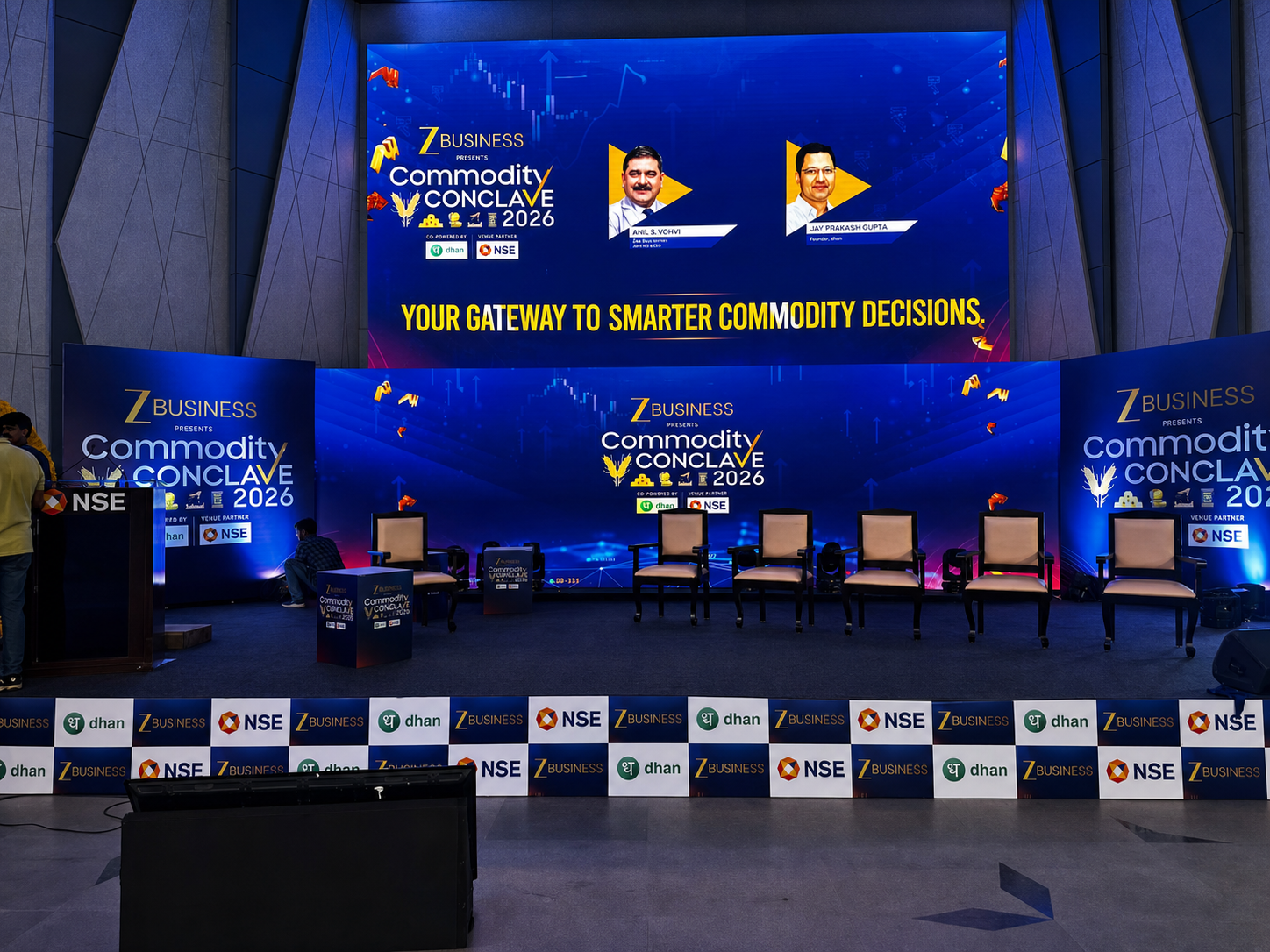 Premium Z Business Commodity Conclave stage executed by JUST 4 YOU
